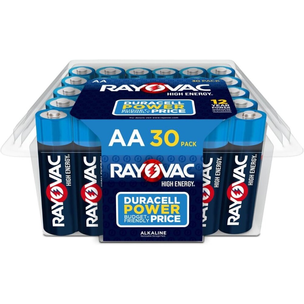 High Energy AA Batteries 30 Pack, Double A Alkaline Batteries